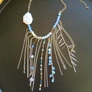 *HOST PICK* Beautiful Fringe Necklace silver